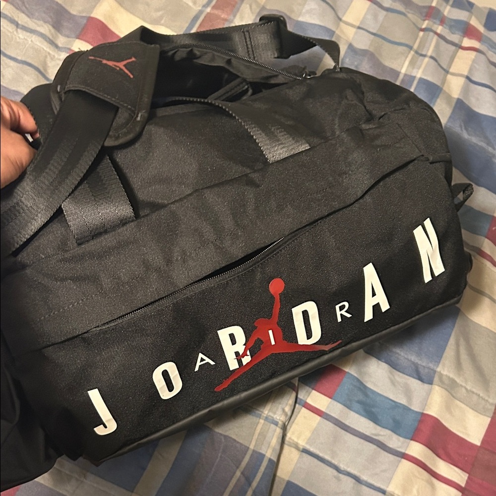 Jordan Black and Red Duffel Bag